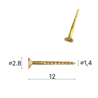 Шуруп латунный 1,6*12