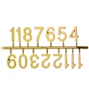 Цифры арабские из пластика 34 мм gold